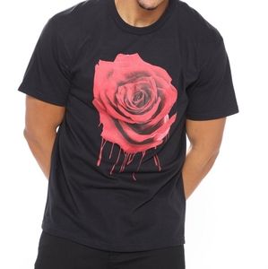 Fashion Nova Men Dripping Rose Tee